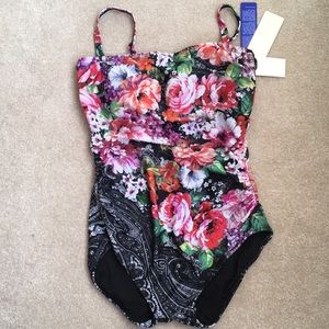 NWT Gottex Bloomsbury Bandeau One-Piece Swimsuit